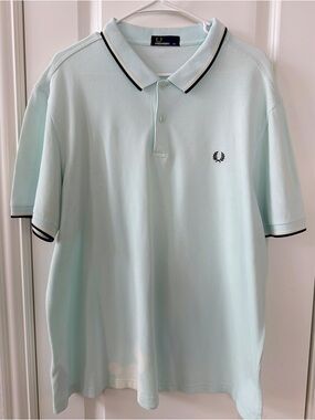 Fred Perry Classic Pique Polo Mens Shirt in Light Mint Shirt - XXL